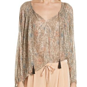 Mes Desmoiselles Sheer Ginger Blouse Tunic